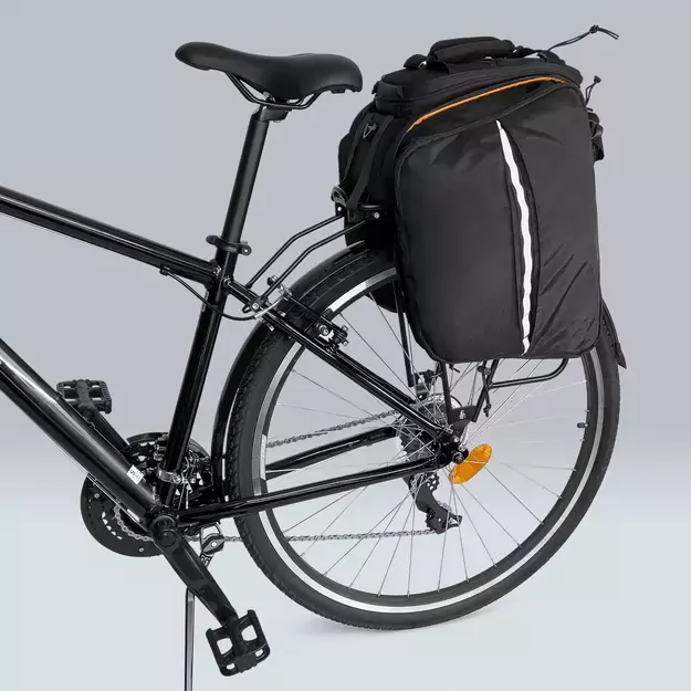 Wozinsky roomy bike carrier bag 35L (rain cover included) black (WBB19BK) 12