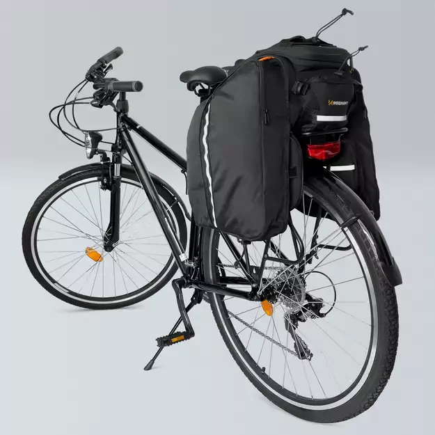 Wozinsky roomy bike carrier bag 35L (rain cover included) black (WBB19BK) 11