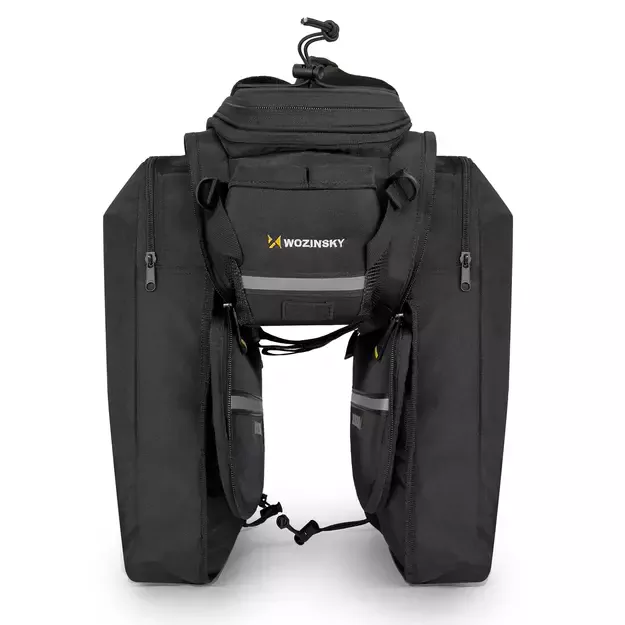 Wozinsky roomy bike carrier bag 35L (rain cover included) black (WBB19BK) 7