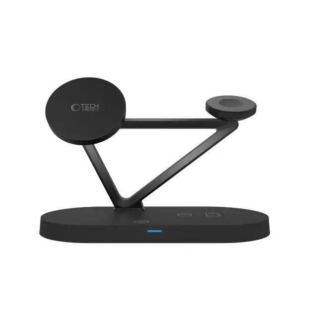 Tech-Protect QI15W-A41 3in1 Wireless Charger with MagSafe for Apple Devices - Black 3