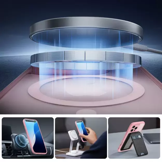 ESR Classic Pro Set Halolock MagSafe Case for iPhone 16 Pro Max - Pink 9