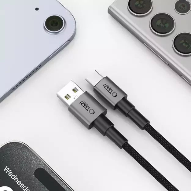 Tech-Protect UltraBoost DNA USB-A / USB-C Cable 15W/3A 50cm - Gray 9