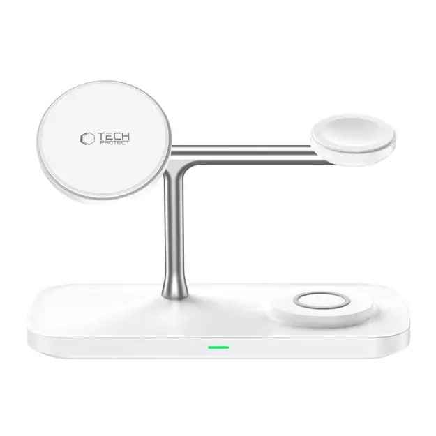 Tech-Protect QI15W-A45 3in1 Wireless Charger with MagSafe for Apple Devices - White 10