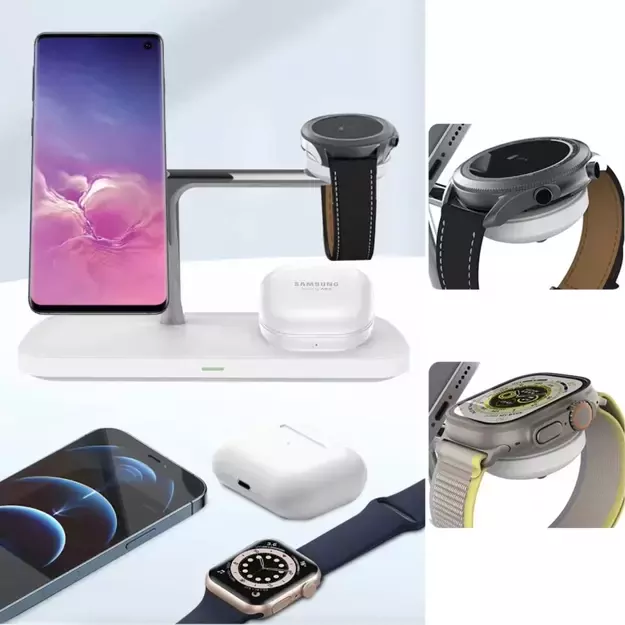 Tech-Protect QI15W-A45 3in1 Wireless Charger with MagSafe for Apple Devices - White 12