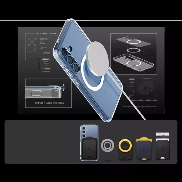 Spigen Ultra Hybrid Mag Case for Samsung Galaxy S25+ - Clear 1