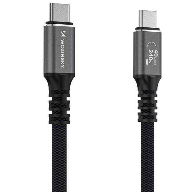 Wozinsky WPS-UY415S USB-C Thunderbolt 4 Cable 240W 1.5m 4K - Black 3