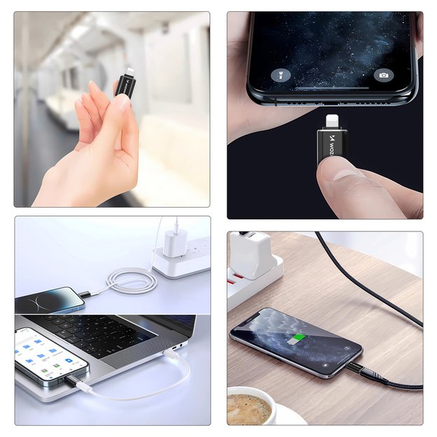 Wozinsky WALC-01 Lightning to USB-C Adapter - Black 1