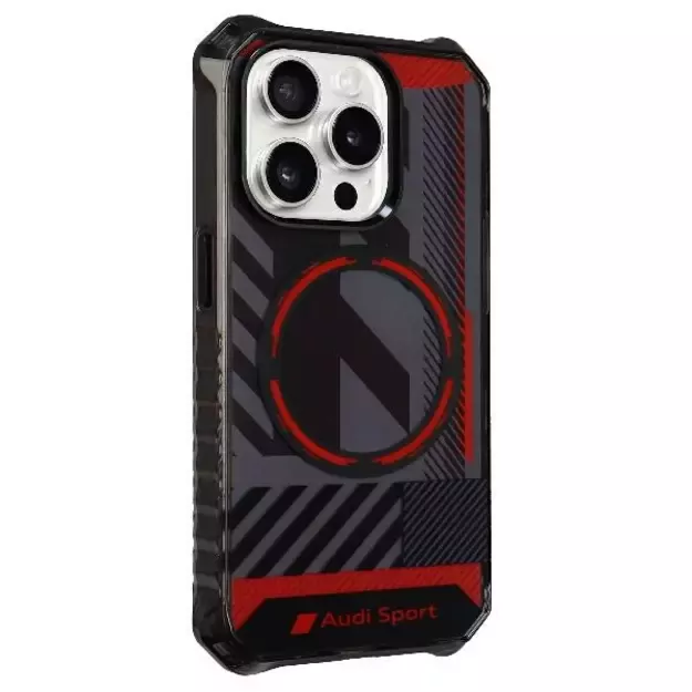 Audi IML Sport MagSafe Case iPhone 15 Pro Max 6.7&quot  black/black hardcase AU-IMLMIP15PM-RSQ/D2-BK 8