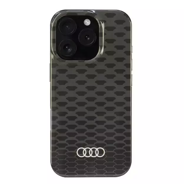 Audi IML Stitching Pattern MagSafe iPhone 16 Pro 6.3&quot  black/black hardcase AU-IMLMIP16P-Q5/D3-BK