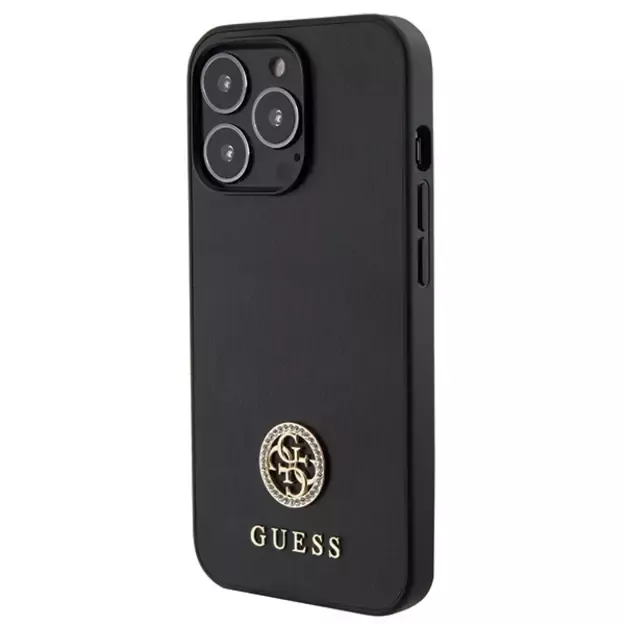 Guess GUHCP13XPS4DGPK iPhone 13 Pro Max 6.7&quot  black/black hardcase Strass Metal Logo 8