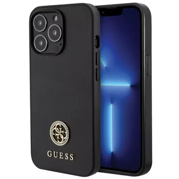 Guess GUHCP13XPS4DGPK iPhone 13 Pro Max 6.7&quot  black/black hardcase Strass Metal Logo