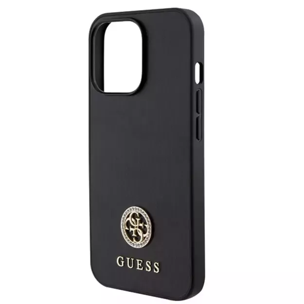 Guess GUHCP13XPS4DGPK iPhone 13 Pro Max 6.7&quot  black/black hardcase Strass Metal Logo 12