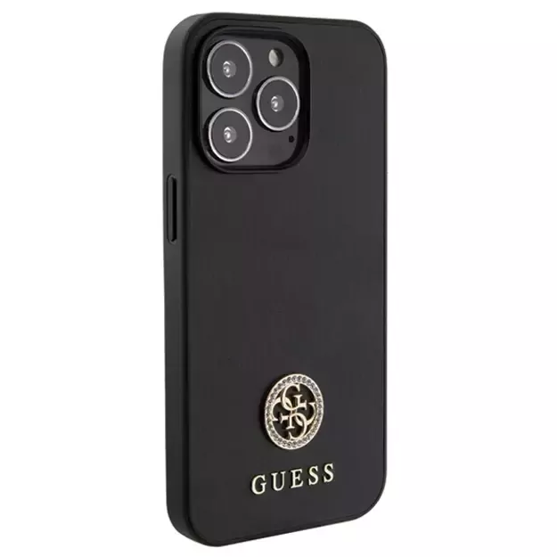 Guess GUHCP13XPS4DGPK iPhone 13 Pro Max 6.7&quot  black/black hardcase Strass Metal Logo 10