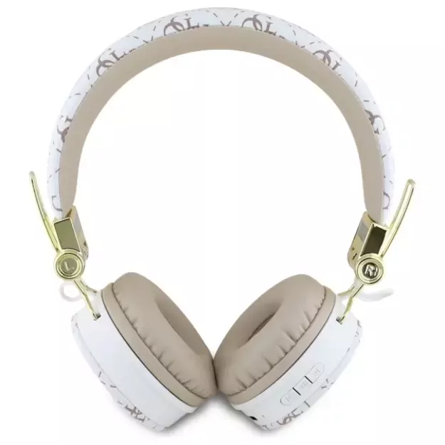 Guess Bluetooth ENC GUBH70E4PTMH on-ear headphones white 4G Triangle Round Shape 2