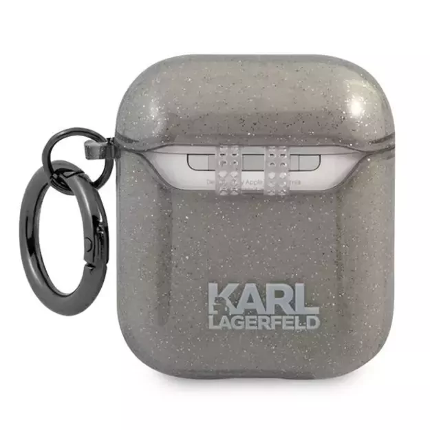 Karl Lagerfeld KLA2UCHGK AirPods 1/2 cover black/black Glitter Choupette 4