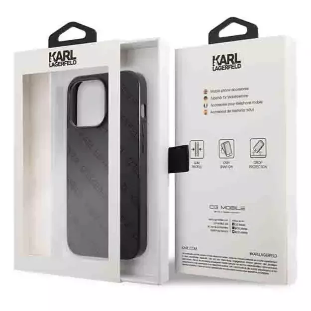 Karl Lagerfeld Perforated Allover Case for iPhone 13 Pro / 13 6.1&quot  - Black 14