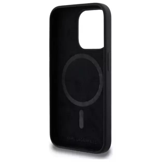 Karl Lagerfeld KLHMP15XSKHPPLK iPhone 15 Pro Max 6.7&quot  black/black hardcase Silicone Karl Head Print MagSafe 13