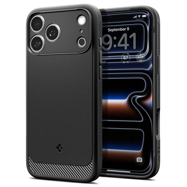 Spigen Rugged Armor Mag MagSafe Case for iPhone 17 Pro Mat - Matte Black 3