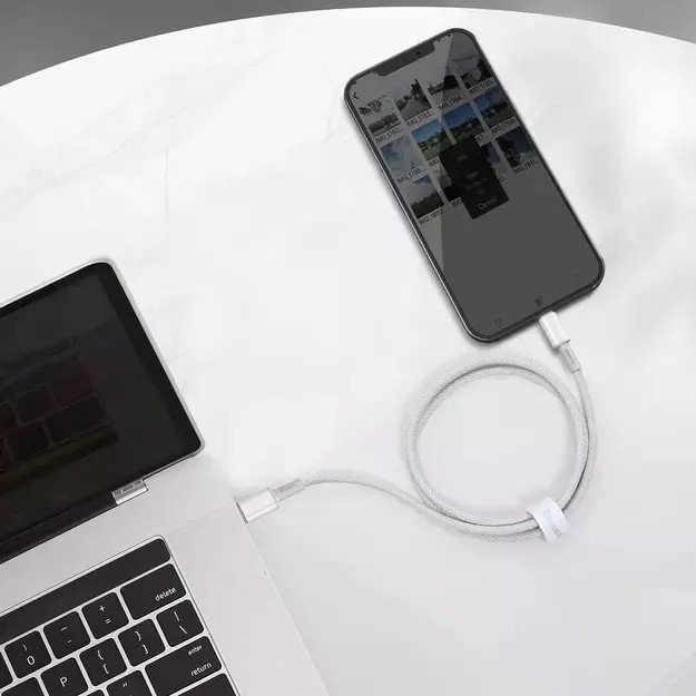 Baseus CATLGD-02 Lightning - USB-C PD cable 20W 480Mb/s 1m - white 8