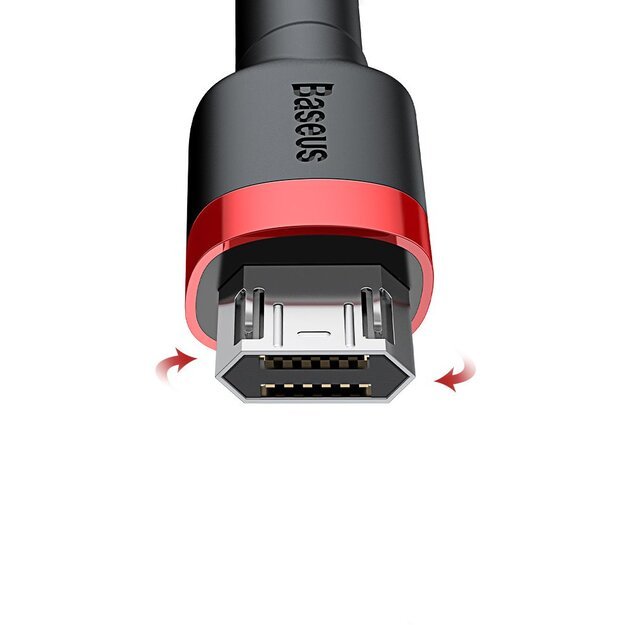 Baseus Cafule Cable durable nylon cable USB / micro USB 2A 3M black-red (CAMKLF-H91) 10
