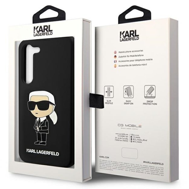 Karl Lagerfeld Silicone Ikonik Case for Samsung Galaxy S23+ - Black 7