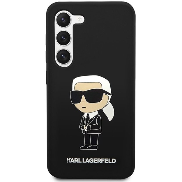 Karl Lagerfeld Silicone Ikonik Case for Samsung Galaxy S23+ - Black 2