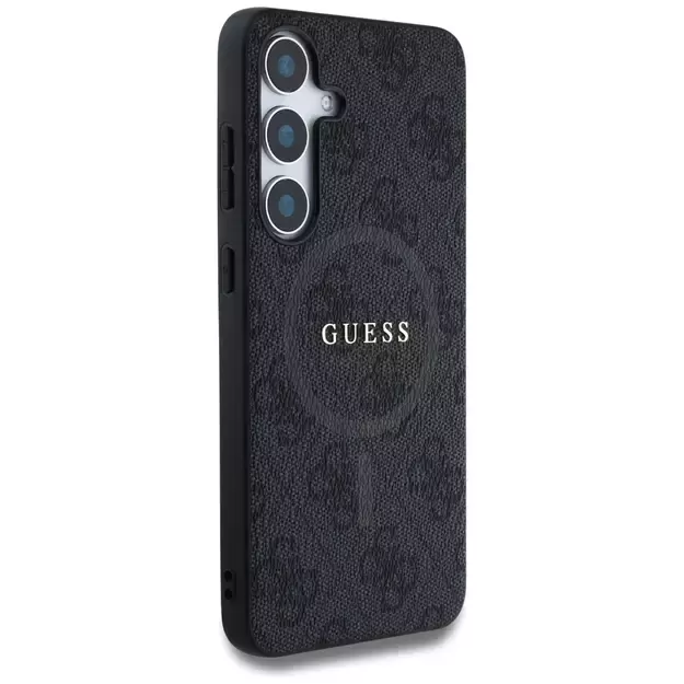 Guess Leather 4G Colored Ring Classic Logo MagSafe Case Samsung Galaxy S25 Plus black 10