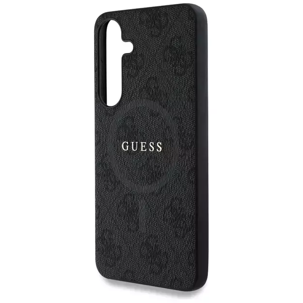 Guess Leather 4G Colored Ring Classic Logo MagSafe Case Samsung Galaxy S25 Plus black 12