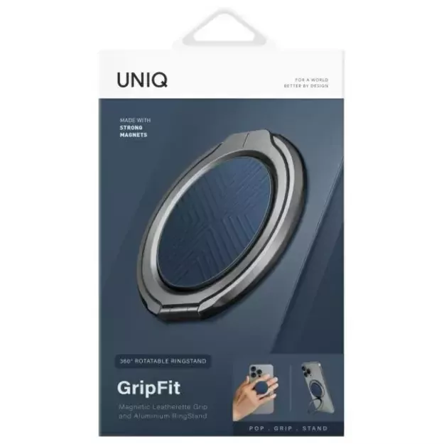 Uniq Gripfit 360 Magnetic Mount&amp Kickstand Magnetic Holder blue/sapphire blue 1