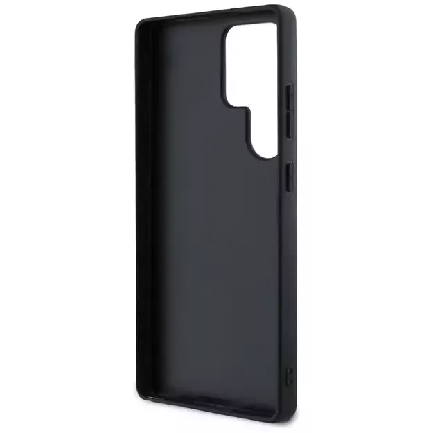 Karl Lagerfeld Leather Monogram Pin Logo Karl Head Samsung Galaxy S25 Ultra Case Black 13