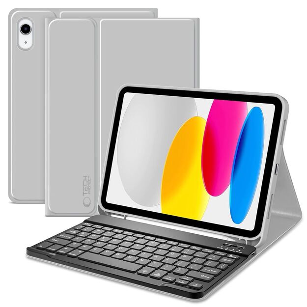 Tech-Protect SC Pen + Keyboard Case for iPad 10.9&quot  2022 (10th gen.) / 11&quot  2025 (11th gen.) - Gray