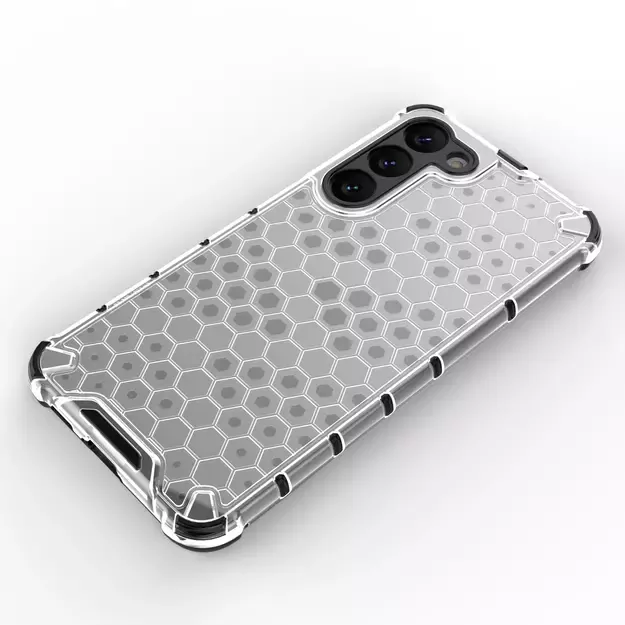 Honeycomb case for Samsung Galaxy S23+ armored hybrid cover transparent 6