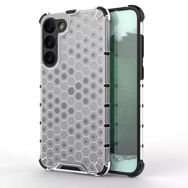 Honeycomb case for Samsung Galaxy S23+ armored hybrid cover transparent 15