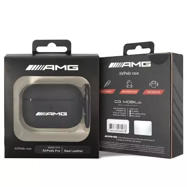 AMG Leather Big Logo case for AirPods Pro - black 4