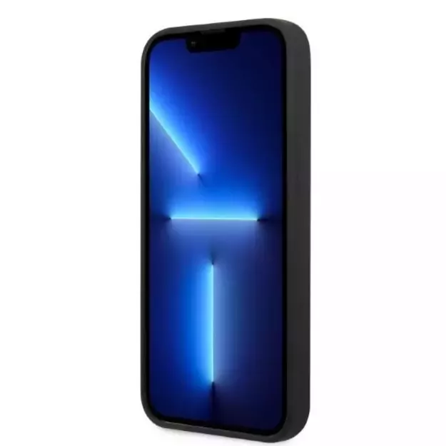 Guess GUHMP13LSPLK iPhone 13 Pro / 13 6.1&quot  black/black hard case Silicone Logo Plate MagSafe 11