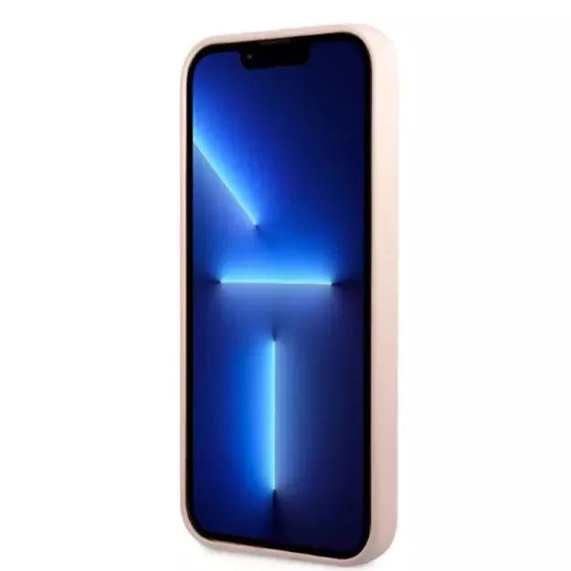 Guess GUHMP13SSBPLP iPhone 13 mini 5.4&quot  pink/pink hard case Silicone Logo Plate MagSafe 11