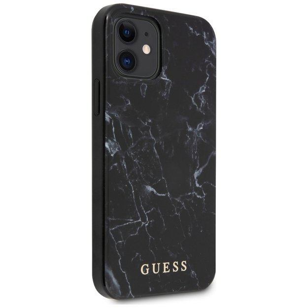 Guess GUHCP12SPCUMABK iPhone 12 mini 5,4  czarny/black hardcase Marble 3