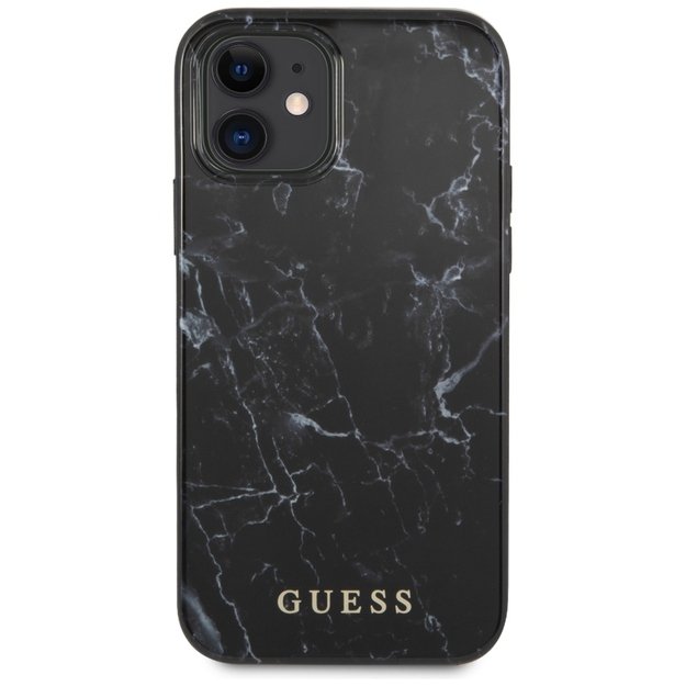 Guess GUHCP12SPCUMABK iPhone 12 mini 5,4  czarny/black hardcase Marble 2