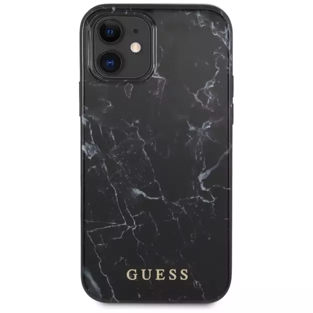 Guess GUHCP12SPCUMABK iPhone 12 mini 5,4  czarny/black hardcase Marble 9