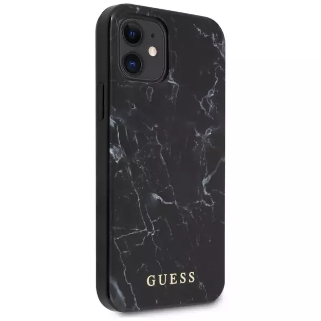 Guess GUHCP12SPCUMABK iPhone 12 mini 5,4  czarny/black hardcase Marble 10