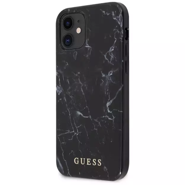 Guess GUHCP12SPCUMABK iPhone 12 mini 5,4  czarny/black hardcase Marble 8