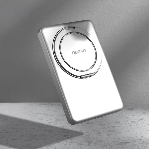 Dudao K28S 20W PD 5000mAh Powerbank with MagSafe and Stand - Silver 8