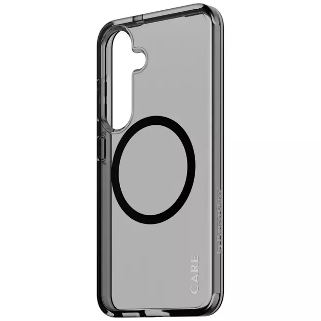 CARE by PanzerGlass Flagship Urban Combat Black QI Case for Samsung Galaxy S25 - Semi-transparent Smoke 5