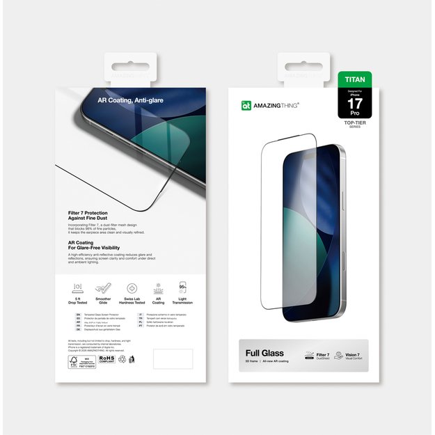 AmazingThing Titan Vision 7 Tempered Glass for iPhone 17 Pro 7
