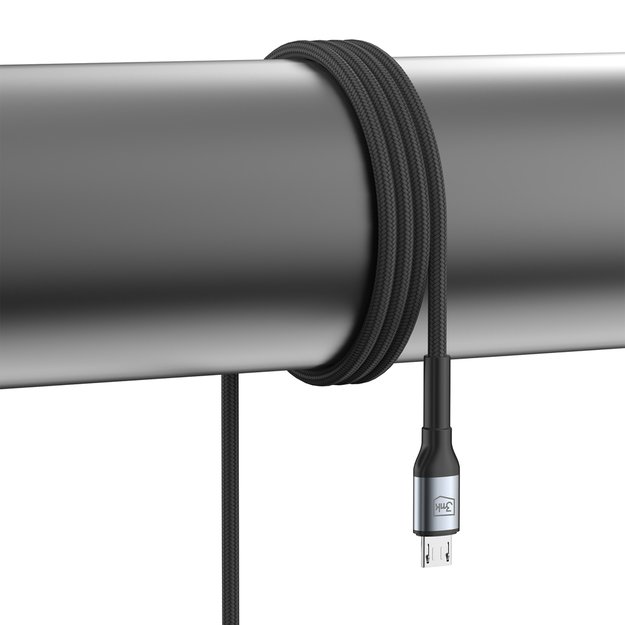 3mk Hyper Cable N-SERIES USB-A / MicroUSB 1m 5V/2.4A 12W / black 6