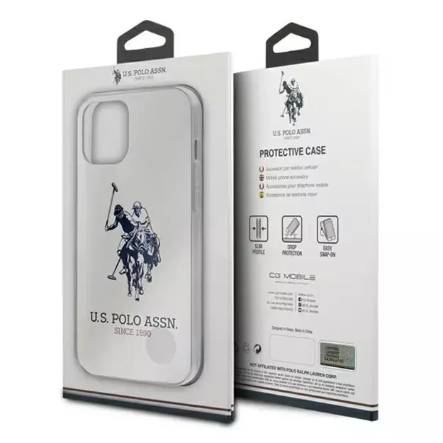US Polo USHCP12LTPUHRWH iPhone 12 Pro Max 6,7  biały/white Shiny Big Logo 4