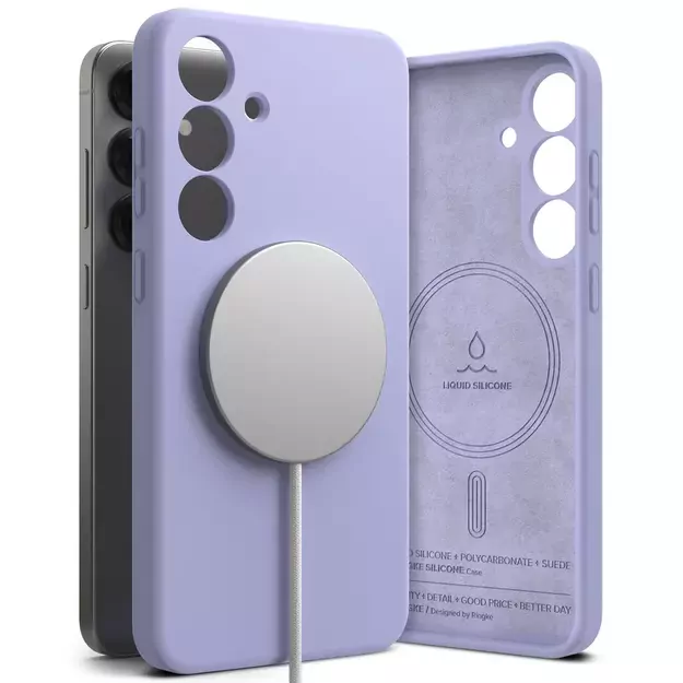 Ringke Silicone MagSafe Case for Samsung Galaxy S25+ - Purple