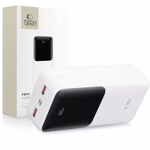 Powerbank Tech-Protect PB03 30000mAh 22.5W - white