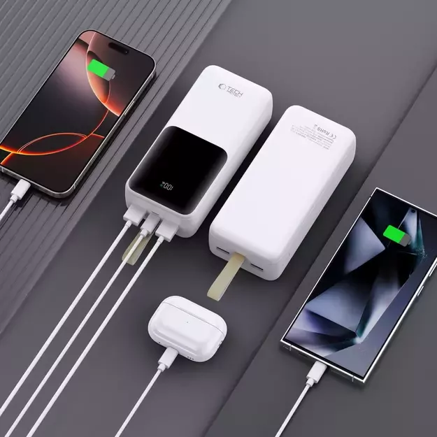 Powerbank Tech-Protect PB03 30000mAh 22.5W - white 5
