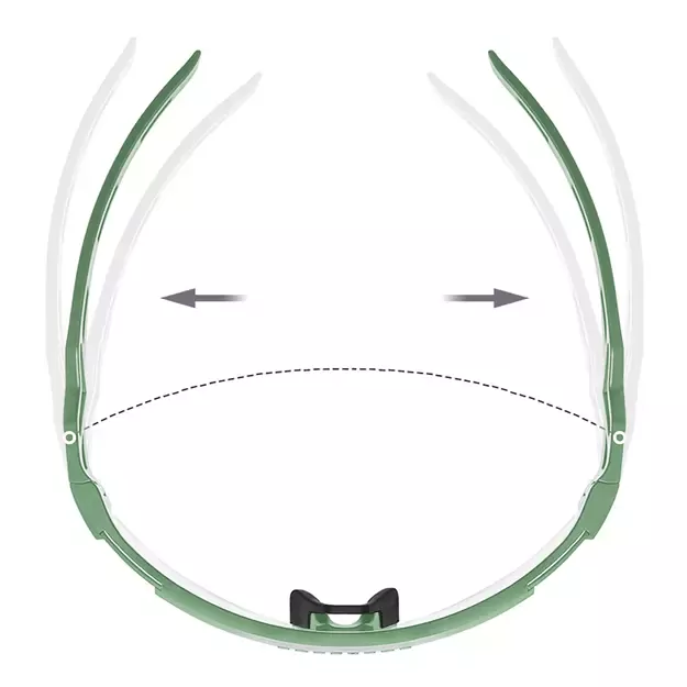 Rockbros Photochromic Cycling Glasses with UV Protection and Corrective Insert - Green 7